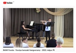 Fuvola – furulya tanszaki hangverseny – 2022. május 19. – VIDEÓ