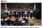 Klarinét – furulya – szaxofon tanszaki hangverseny – 2022. december 16. – VIDEÓ